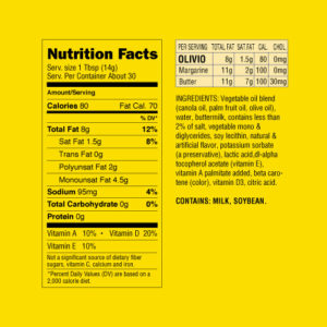 Olivio Original Spread Nutrition Facts